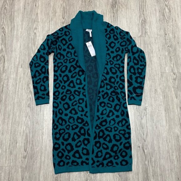NWT BCBGeneration leopard print long cardigan S - Picture 10 of 10